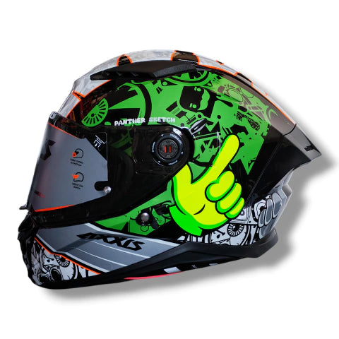 Casco Axxis Panther Sketch Brillo