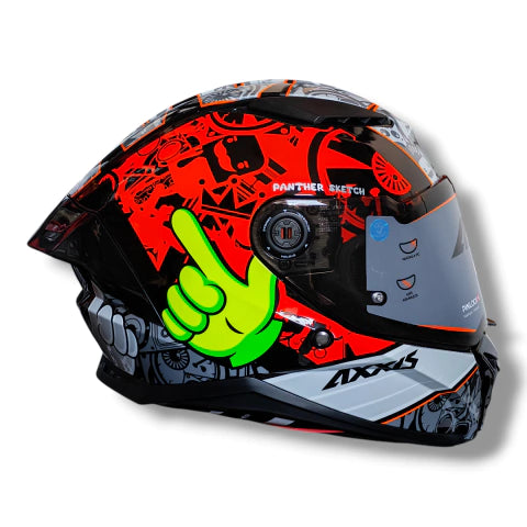Casco Axxis Panther Sketch Brillo