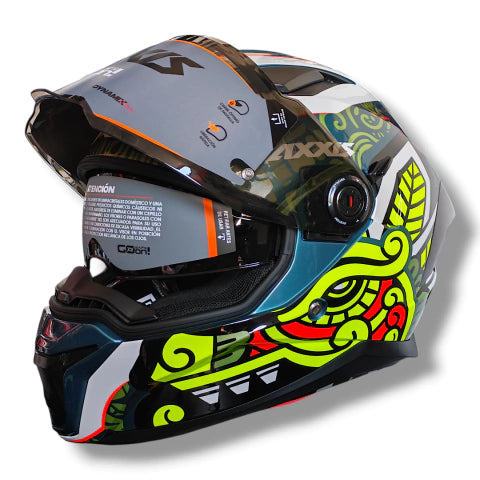 Casco Axxis Panther Punch Blanco/Verde