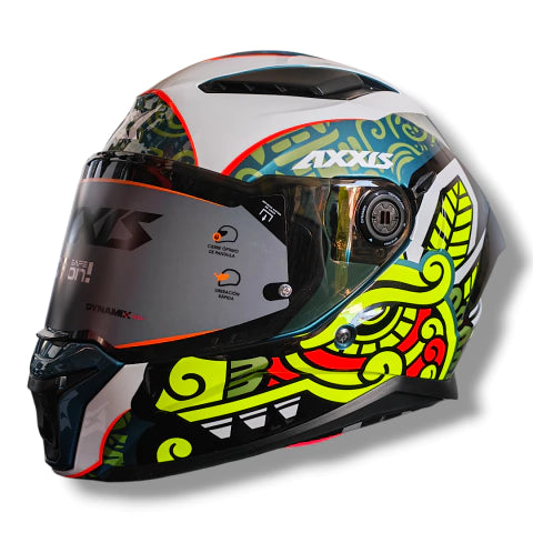 Casco Axxis Panther Punch Blanco/Verde