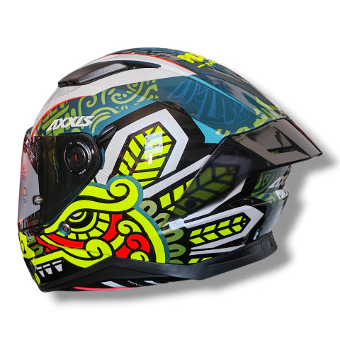 Casco Axxis Panther Punch Blanco/Verde