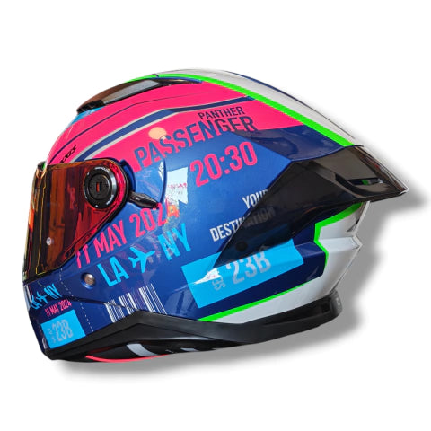 Casco Axxis Panther Passenger Azul Brillo