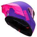 CASCO ABATIBLE NOSS NS-X90 MORADO/ROSA MATE
