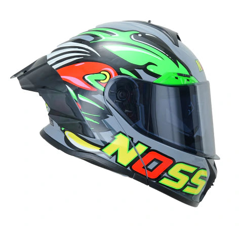 CASCO ABATIBLE NOSS NS-X90 HORNER GRIS BRILLO