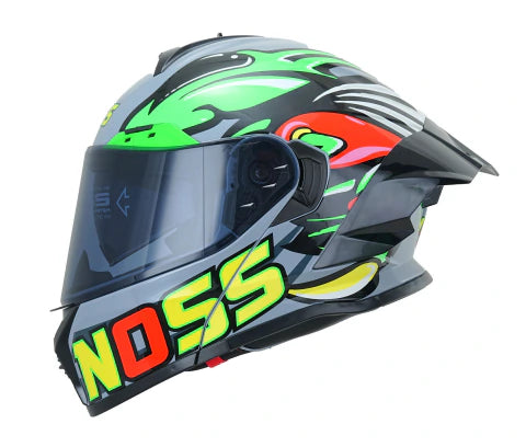 CASCO ABATIBLE NOSS NS-X90 HORNER GRIS BRILLO